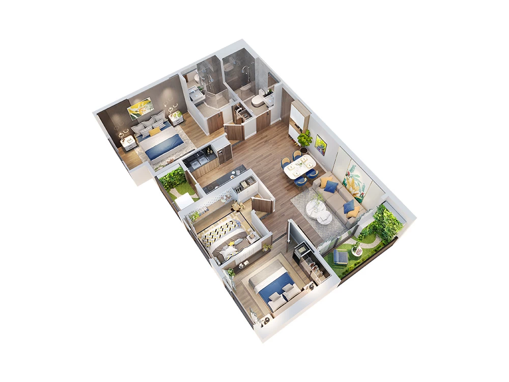 Căn hộ 3PN 79.7 m2