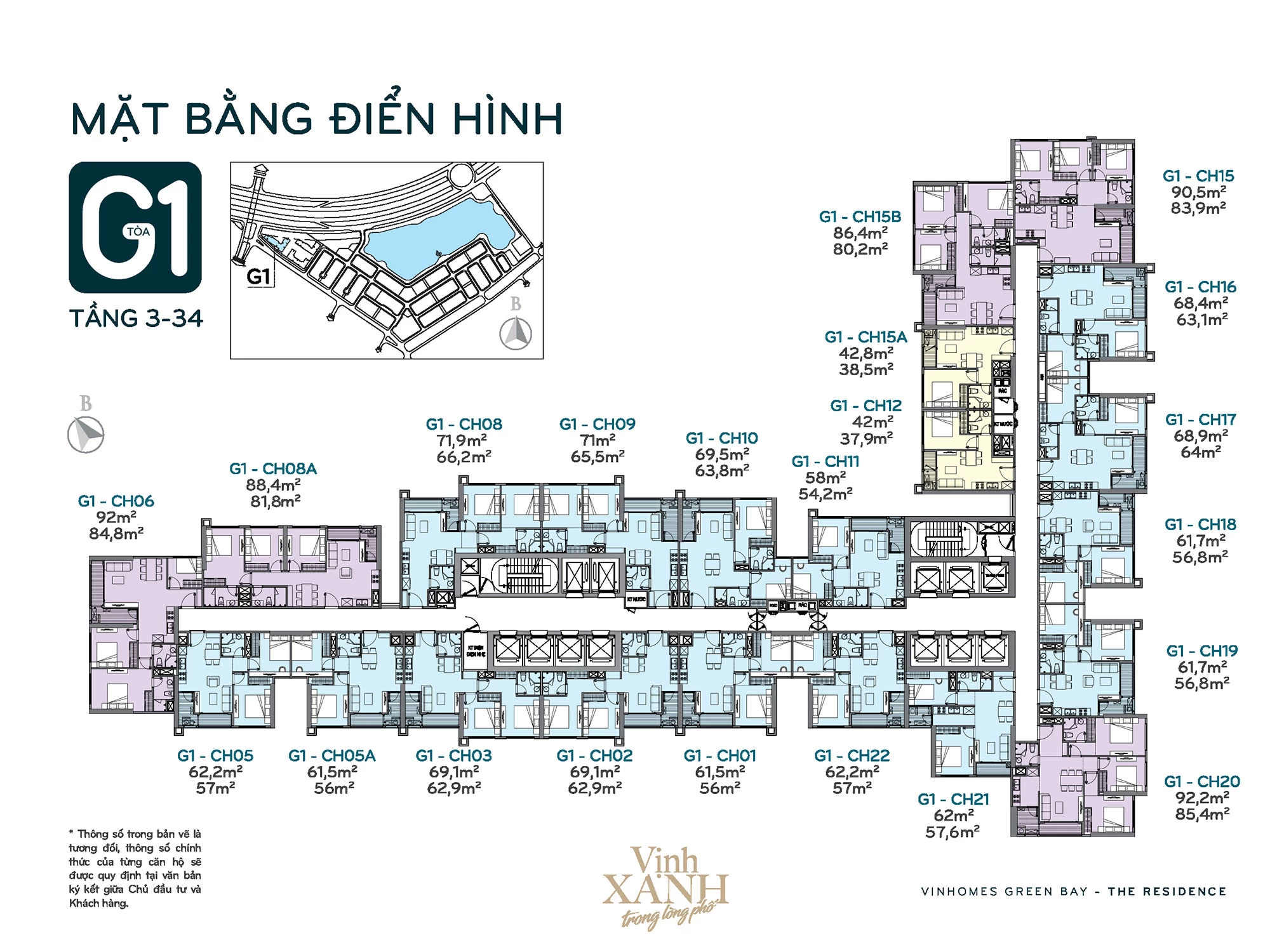Mặt bằng tòa G1