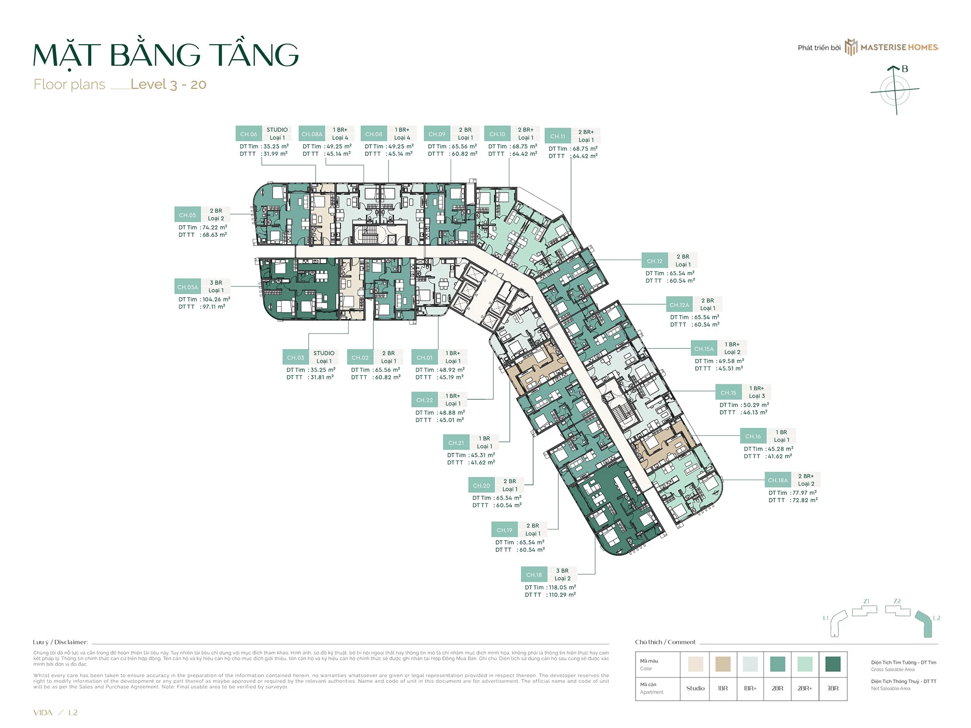 Tòa Vida( Tầng 3 - 20 )
