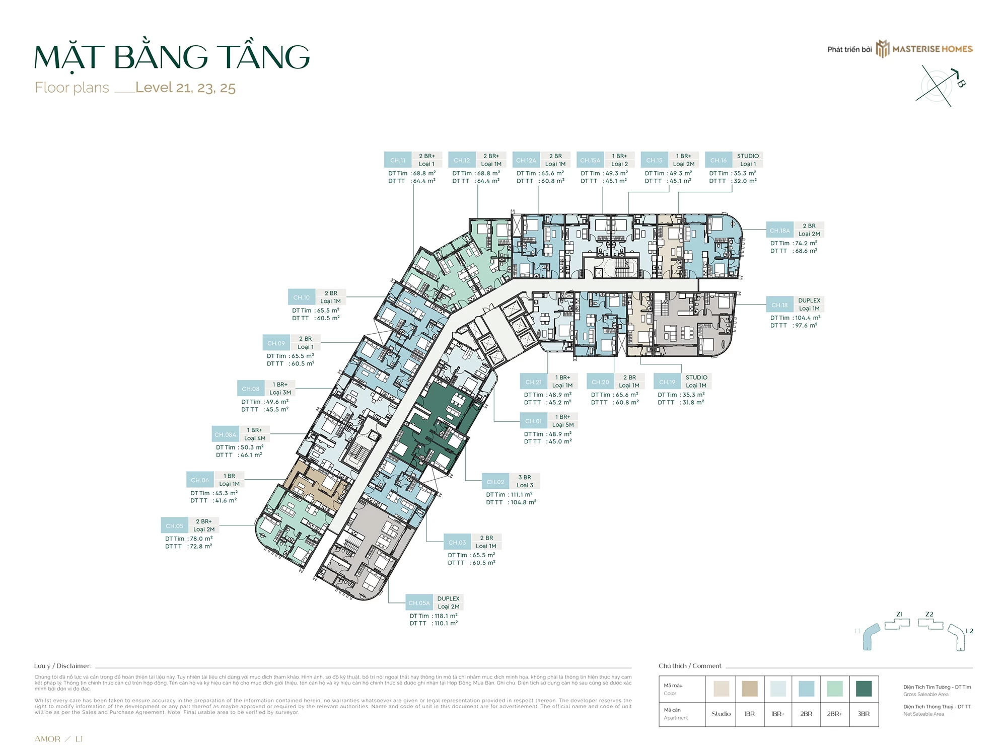 Tòa Amor( Tầng 21 - 23 - 25 )