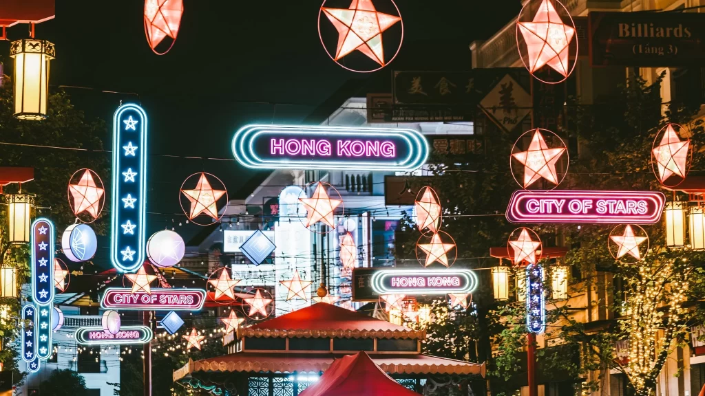 1 góc phố HONG KONG trang trí trung thu