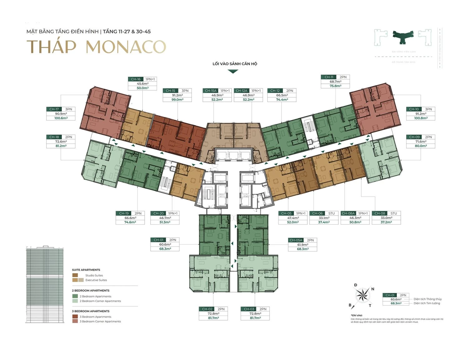 Tầng 11 - 27 & 30 -45