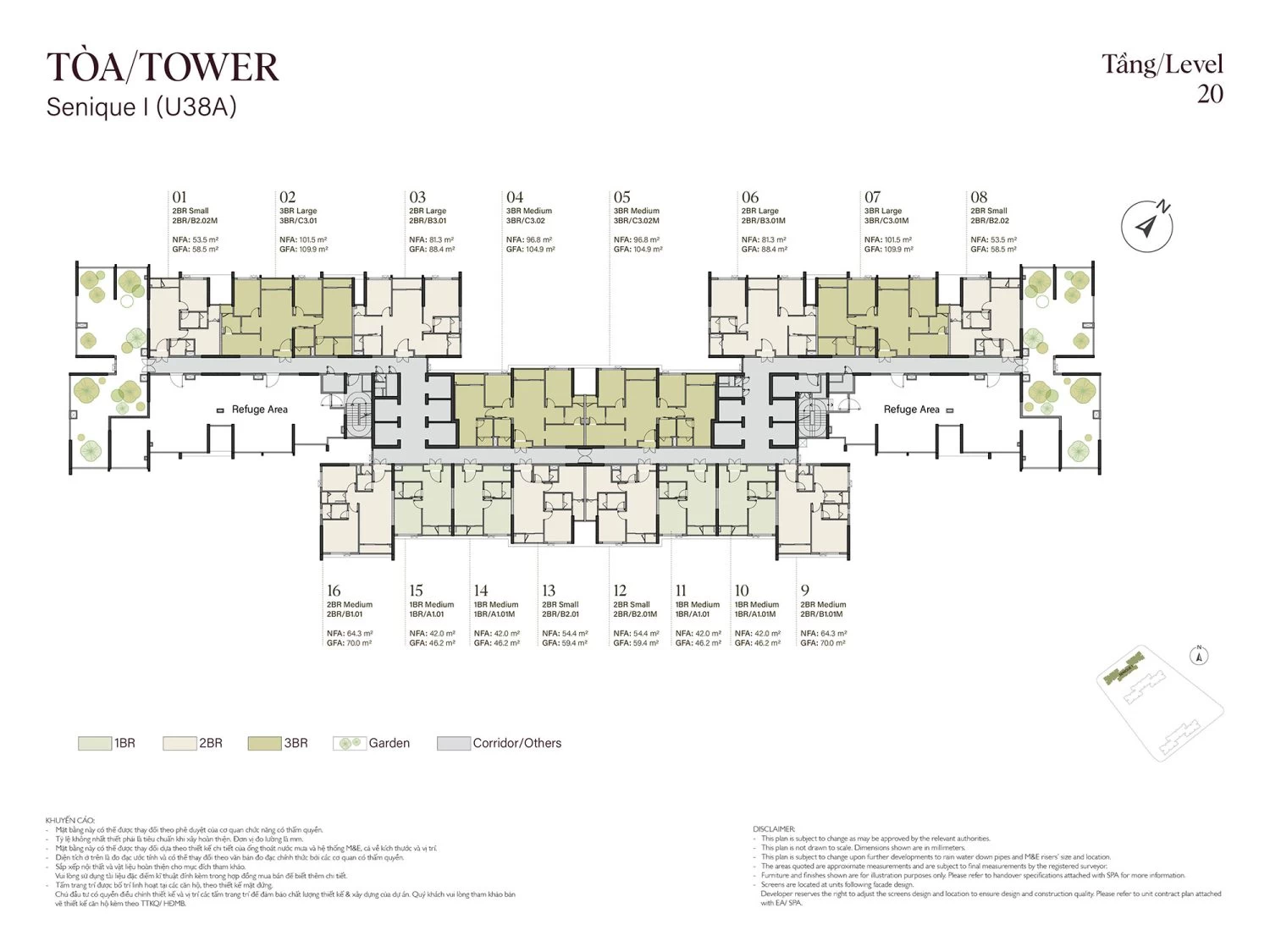 Tầng 25, 27, 29, 31 , 33, 35 