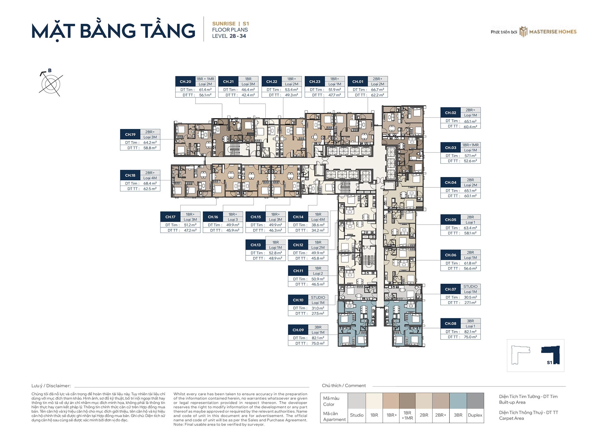 Tòa The Sunrise (Tầng 28 - 34)