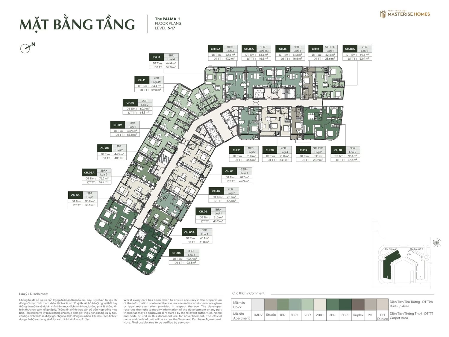 Tòa Palma 1 ( Tầng 18-21 )