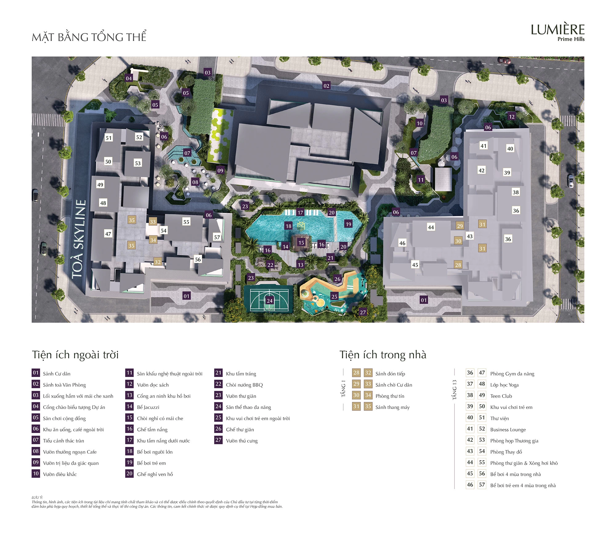 Mặt bằng tổng thể Lumiere Prime Hills